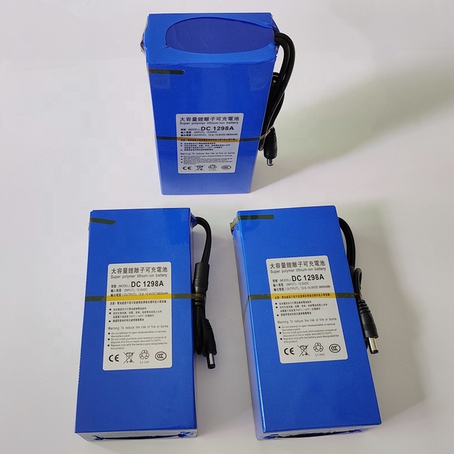 Super 12V 9800mah Rechargeable Lithium Ion Battery Pack YSD-1298A DC1298A for LED Light Box Security Camera