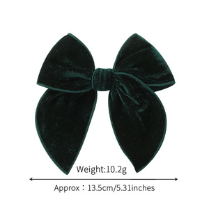 Navidad nuevo estilo universitario Retro lazos para el cabello Bow Tail accesorios para el cabello horquilla para niñas en <span class=keywords><strong>Amazon</strong></span> - Product Image 3