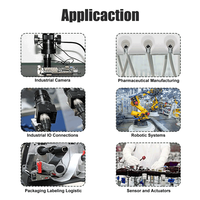 Connecteur Métallique Blindé M12 Étanche IP67 Type PG Femelle, Fiche Câble Droite ou Coudée, Connexion à Vis 4, 5, 8 Broches pour Alimentation