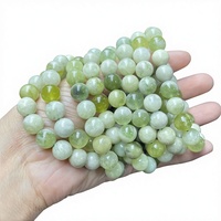 Bracelets pour femmes JD Fashion Classic Summer, 100% jade naturel, perles personnalisées, extensibles, forme de boule, cadeau fait main