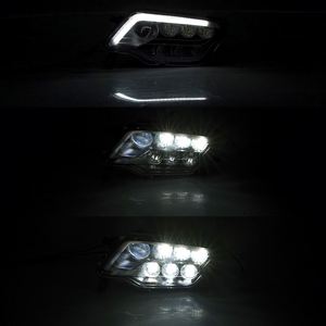 Phare LED noir YongJin avec anneau lumineux blanc pour Honda <span class=keywords><strong>Pioneer</strong></span> 500/700/1000 - Product Image 5