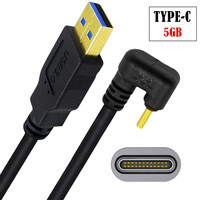 Câble de synchronisation et de charge USB plaqué or USB 3.0 (Type-A) mâle vers USB 3.1 (Type-C) mâle (noir) 0,3 m/1 m/1,8 m