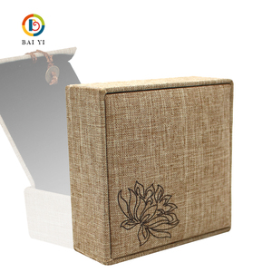 Linen Buddha Bead Box for Jewelry Necklace Pendant Ring Bracelet Brocade with Tassels Embossed Matt Lamination Folders - Product Image 5