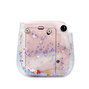 Sac pour appareil photo transparent en PVC, étui pour appareil photo rose avec bandoulière pour appareil photo Fujifilm <span class=keywords><strong>Instax</strong></span> <span class=keywords><strong>Mini</strong></span> 11/<span class=keywords><strong>9</strong></span>/8 - Product Image 3