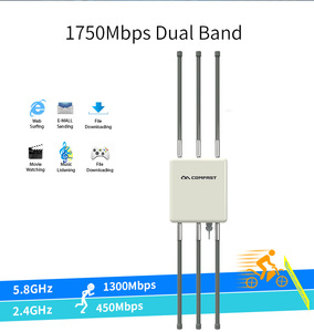 Antenne Omnidirezionali 8dBi per Punto di Accesso WiFi Esterno, 1750Mbps Gigabit 2.4GHz 5.8GHz, <span class=keywords><strong>Bridge</strong></span> Wireless AP - Product Image 5