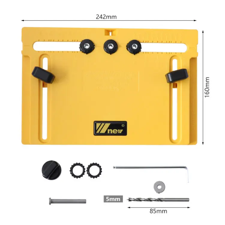 Tirador y perilla de la manija del orificio de la puerta, plantilla de instalación y Pin de estante, orificio de perforación de 5mm, guía de taladro, herramientas de carpintería