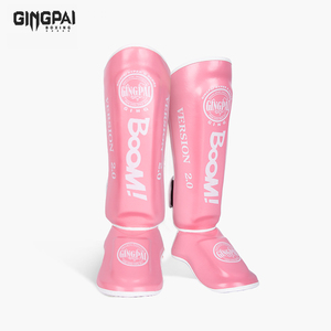 Für hochwertige wasserdichte PU-Leder Professional Protection Shin Guards Elastischer Knöchel schutz MMA Muay <span class=keywords><strong>Thai</strong></span> Training - Product Image 4