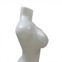 Maniquí de Plástico con Cabeza y Posura sin Manos, para Exhibición de Joyería, Material PVC