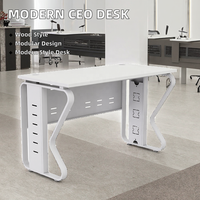 Bureau de direction moderne en panneaux de bois pour immeuble de bureaux modulaire, mobilier de bureau commercial