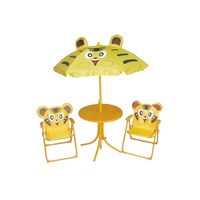 Ensemble de table et de chaises de jardin pliantes en acier pour enfants modernes et portables