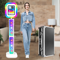 Nouvelle machine de photomaton ovale pour iPad 2026 avec écran LCD de 9,7, 11 et 12,9 pouces, support de photomaton pour iPad pour les fêtes