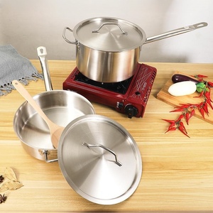 Casserole en acier inoxydable antiadhésive de grande capacité personnalisée, diamètre 30 cm, une seule oreille, compatible induction, passe au lave-vaisselle, tout - Product Image 2