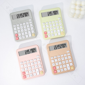 เครื่องคิดเลขทันสมัย สีชมพู จอแสดงผล 12 หลัก สำหรับนักเรียน ใช้งานได้หลากหลาย ดีไซน์เงียบ - Product Image 4