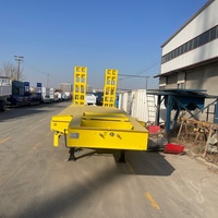Nouvelle semi-remorque surbaissée à trois essieux à forte demande, avec rampe à ressorts en acier épaissi pour le transport de machines surdimensionnées, certifiée CE, directement du fabricant