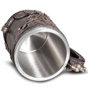 Tazas Creativas Viking General WJA24, Taza Mítica <span class=keywords><strong>Noruega</strong></span> con Diseño de Barril de Madera de Guerrero Medieval, Taza con Estatua Vikinga de Thor, Personalizable - Product Image 4