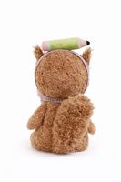 Peluche personnalisée Bobotta écureuil avec lunettes et nœud écossais, poupée en peluche douce