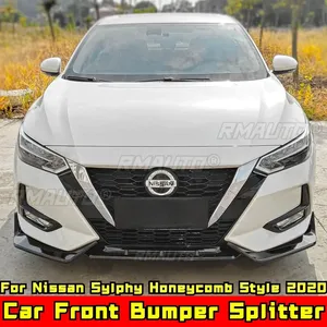 ชุดแต่งรอบคันสำหรับ Nissan Sylphy 2020 สปลิตเตอร์กันชนหน้าลายคาร์บอนไฟเบอร์ สไตล์สปอร์ต ฝาครอบกันชนหน้า ดิฟฟิวเซอร์ อุปกรณ์ตกแต่งรถยนต์ - Product Image 1
