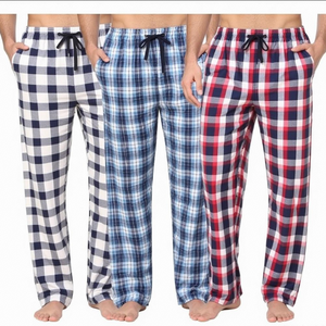 Pantalons de <span class=keywords><strong>pyjama</strong></span> personnalisés pour hommes, bas de <span class=keywords><strong>pyjama</strong></span> en coton, pantalons de détente, vêtements de nuit, pyjamas à carreaux avec poches - Product Image 2