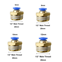 6mm /8mm/10mm/12mm pousser au connecteur Air PneumaticTube raccord rapide pour l'irrigation du système de brumisation du pulvérisateur d'eau de jardin