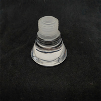 Bouchon en verre cristallin pressé pour vin de fruits, bouteille de liqueur blanche, avec bouchon en verre transparent pour sceller