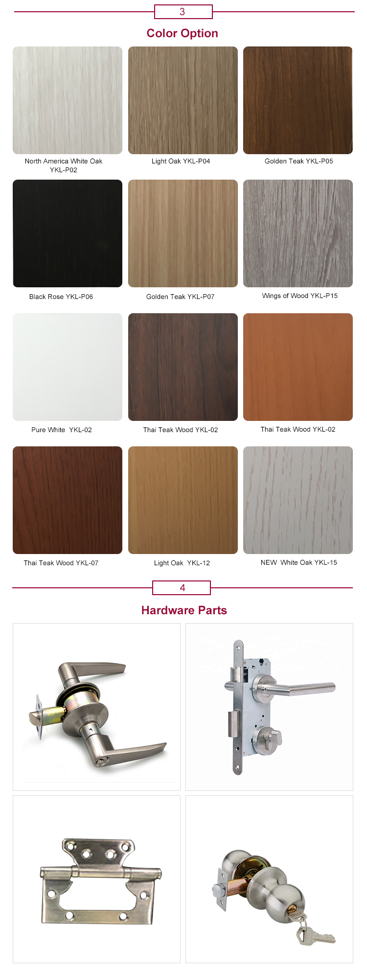 Economic House Apartment Door with 5mm MDF board Hinged Interior Bedroom door Painting Free MDF Door
