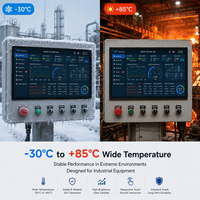 Modul LCD TFT Temperatur Lebar TMK 15.6 inci 1920x1080 IPS LVDS G+G Layar Sentuh Kapasitif -30C~+85C Full HD LED Backlight 900cd/m