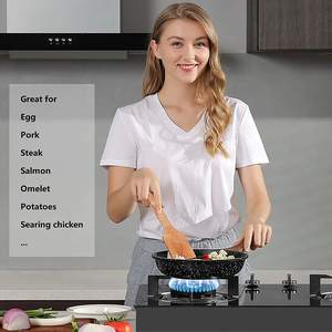 Set di pentole per pentole in alluminio pressofuso antiaderente resistente per uso domestico 6 pezzi con coperchio - Product Image 5