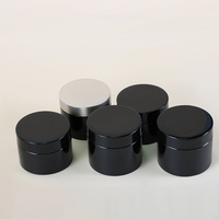 Pot pour animaux de compagnie en plastique mat Frost blanc noir couvercle vide emballage cosmétique conteneur cheveux soin crème Pot 50g 100g 5oz 200g 250g