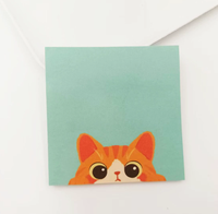 Adorables feuilles de mémo pour animaux-Ensemble de notes autocollantes carrées de 3 ", papeterie Kawaii pour la journalisation et la planification