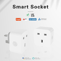 Enchufe Inteligente Wifi 103UK de 13A con Medición de Energía, Estándar Británico, Control Remoto, Compatible con Tuya y Alexa, Enchufe de Pared Multi-Puerto