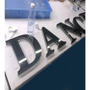 علامة معدنية بإضاءة خلفية ثلاثية الأبعاد علامة حرف ثلاثية الأبعاد للوجبات السريعة رسائل ثلاثية الأبعاد مرآة علامة ليد مرايا لانهاية شخصية مضيئة - Product Image 3