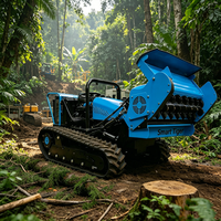 Tondeuse à gazon robotisée SHANNENG TANK 40 60 °   Tondeuse à gazon sur chenilles télécommandée pour pentes, moteur diesel Euro5, à braquage zéro, pour la remise en état des terrains, Nouveau modèle