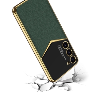 Haut de gamme pour <span class=keywords><strong>Samsung</strong></span> Galaxy S23 Ultra 5G placage le plus populaire étui de téléphone à couverture complète en cuir TPU souple avec stylo - Product Image 2