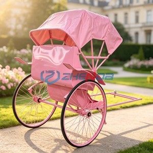 Factory selling high-quality <b>pink</b> rickshaws two-wheeled special transport manufacturers selling rickshaws - Product Image 4