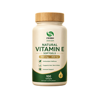 Complément alimentaire naturel à la vitamine E 400 UI en gélules molles, antioxydant pour la peau, les cheveux et les ongles, marque privée OEM ODM