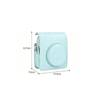 Étui pour appareil photo compact élégant et raffiné en similicuir Lerp&Elegant, fermeture à pression, Fujifilm Instax Mini 13, cadeau de luxe pour filles
