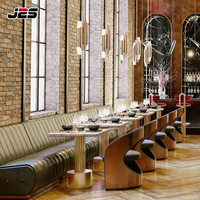 Mobilier de restaurant commercial personnalisé J2S, banquettes et sièges rembourrés OEM, tables pour projets de restauration et cafés