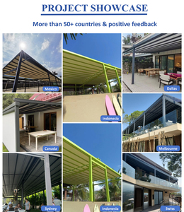 Pérgola DIY con Techo Retráctil de PVC y Estructura Ligera de Aluminio para Instalación <span class=keywords><strong>en</strong></span> el Hogar - Product Image 6