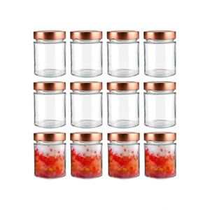 Different Sizes 100ml 150ml 180ml 220ml 280ml 500ml Round clear Food Glass <b>Jars</b> with Cover - Product Image 1