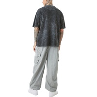Gris Automne Plis Genou Hommes Parachute Pantalon Coupe-Vent Cargo Poches Pantalon cago pantalon