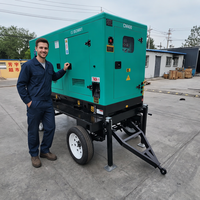 Groupe électrogène mobile tout-en-un à succès, machine à souder personnalisable, courant 200A/450A, 1800 tr/min/60Hz, refroidissement par eau Weichai