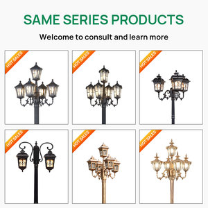 Avrupa Klasik Bahçe LED Lambası IP65 Dereceli Alüminyum Gövde AC Güçlü Vintage Sokak Lambaları Antik Lamba Direği CRI 80 3500K Sıcak Beyaz - Product Image 4