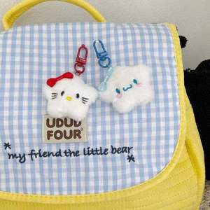 Star Sanlio Serie Plüschpuppe KT Katze Biber für Taschenaccessoires Arcade Plüsch-Schlüsselanhänger Rucksack-Anhänger Stofftier - Product Image 3
