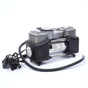 سيارة محمولة 12 فولت عالية الطاقة مزدوجة الأسطوانة سريعة النفخ ، وظيفة مراقبة ضغط الإطارات المعدنية المتينة - Product Image 6