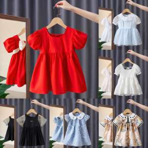 Nouveaux Kits de Vêtements Décontractés Mixtes pour Enfants – Sélection Aléatoire de Robes d'Occasion de Qualité Supérieure en Polyester Respirant pour l'Été - Product Image 4