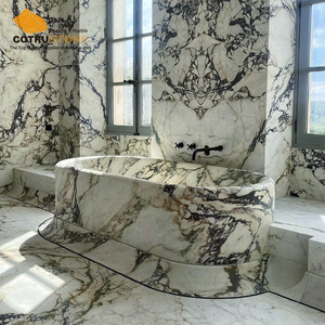 Натуральная полированная мраморная Ванна Calacatta Viola, настраиваемая Роскошная каменная Мраморная Ванна - Product Image 5