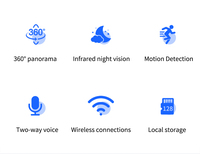 Kamera CCTV Mini Wifi Murah untuk Bayi & Hewan Peliharaan, Monitor Rumah, Visi Malam, Deteksi Gerak, Proyeksi, Keamanan Jaringan