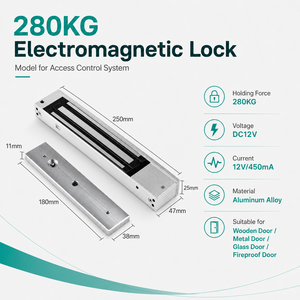 High Quality Premium Heavy Duty 280kg Electric EM <strong>Lock</strong> Single Door Security Access Control Magnetic <strong>Lock</strong> - Product Image 2