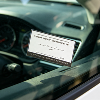 Autocollants personnalisés double face imprimables pour pare-brise, autocollants adhésifs pour la rétention des kilométrages et rappels d'entretien de la voiture