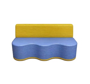 Sofá de pared para instituciones de formación, asientos combinados de tapicería suave para sala de espera de padres, área de descanso y recepción - Product Image 2